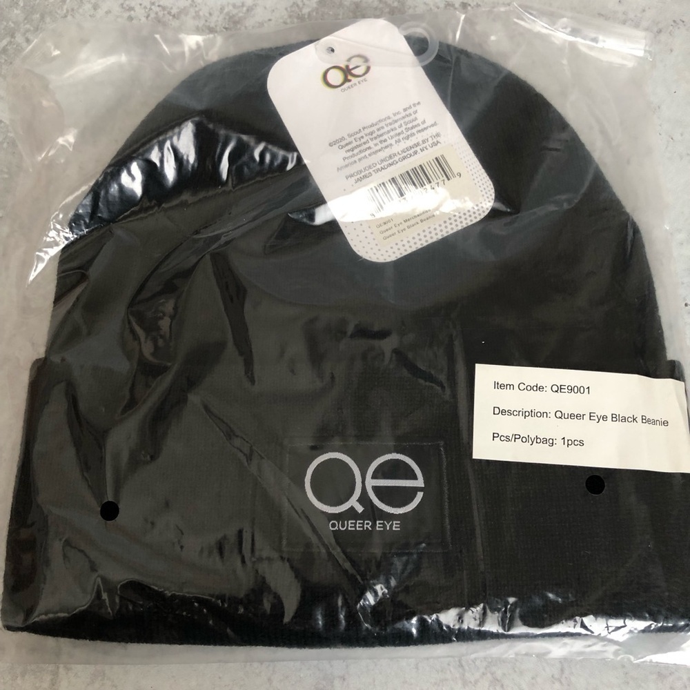 Queer Eye Black Beanie Logo OS Unisex